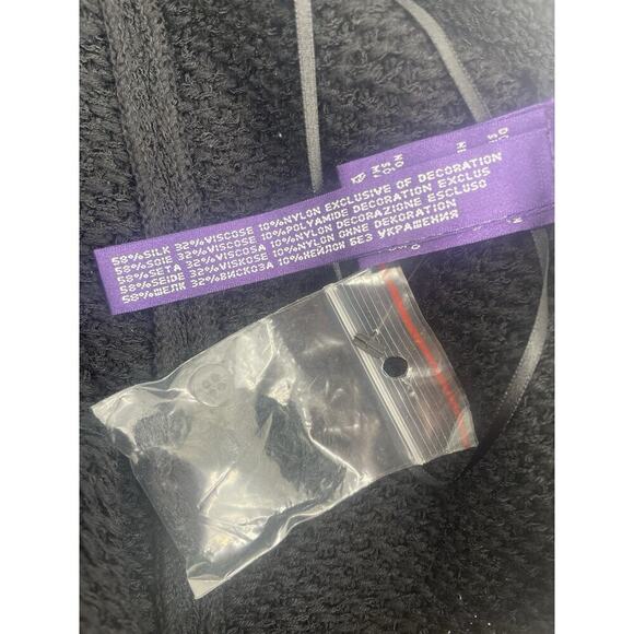 Ralph Lauren Purple Label Runway Blazer Gold Beaded Silk Knit Evening Jacket L - Picture 13 of 16